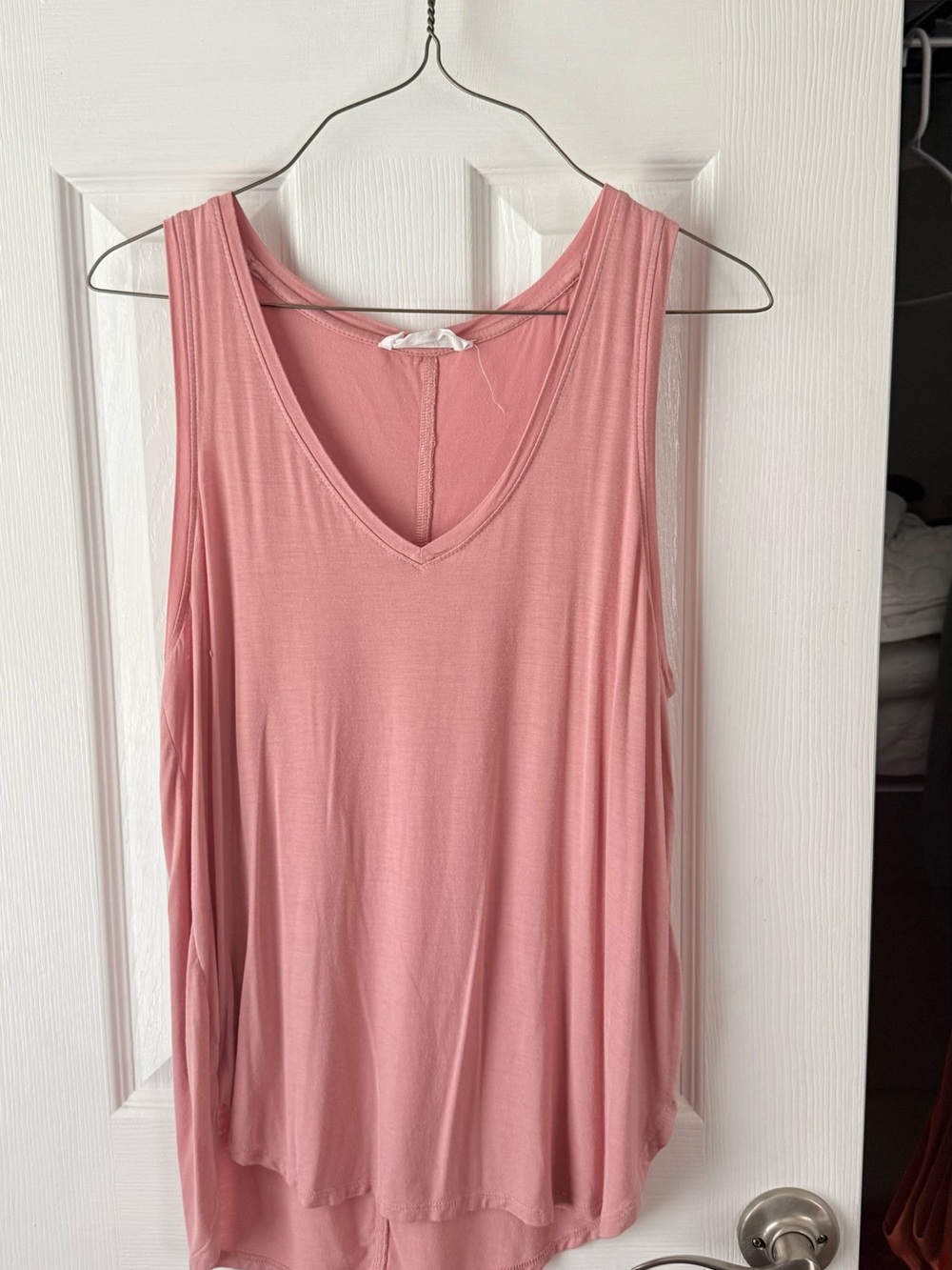Double Zero Dusty Pink V-Neck Short Sleeve Tee
